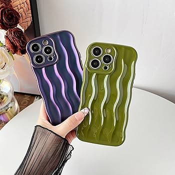 Caseative for iPhone 14 Pro Max Case,Water Ripple Pattern Curly Wave Frame Soft Compatible with i... | Amazon (US)