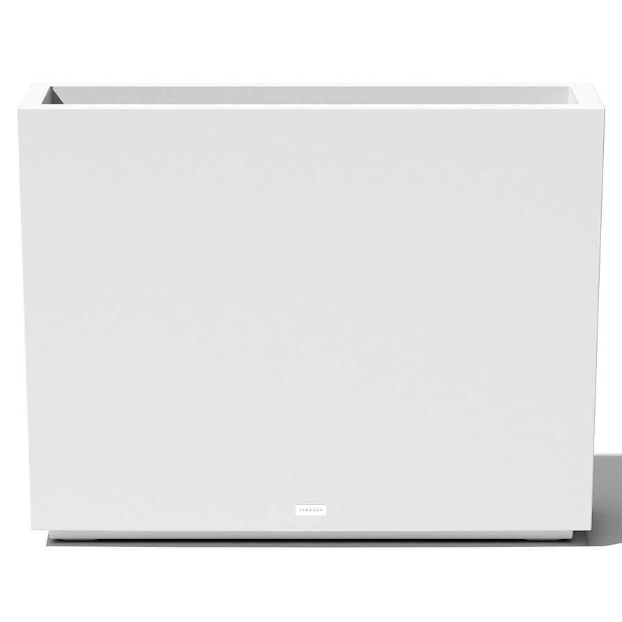 Veradek Span Plastic Box Series Planter - Tall Rectangular, White, All-Weather Resistant, Removab... | Amazon (US)