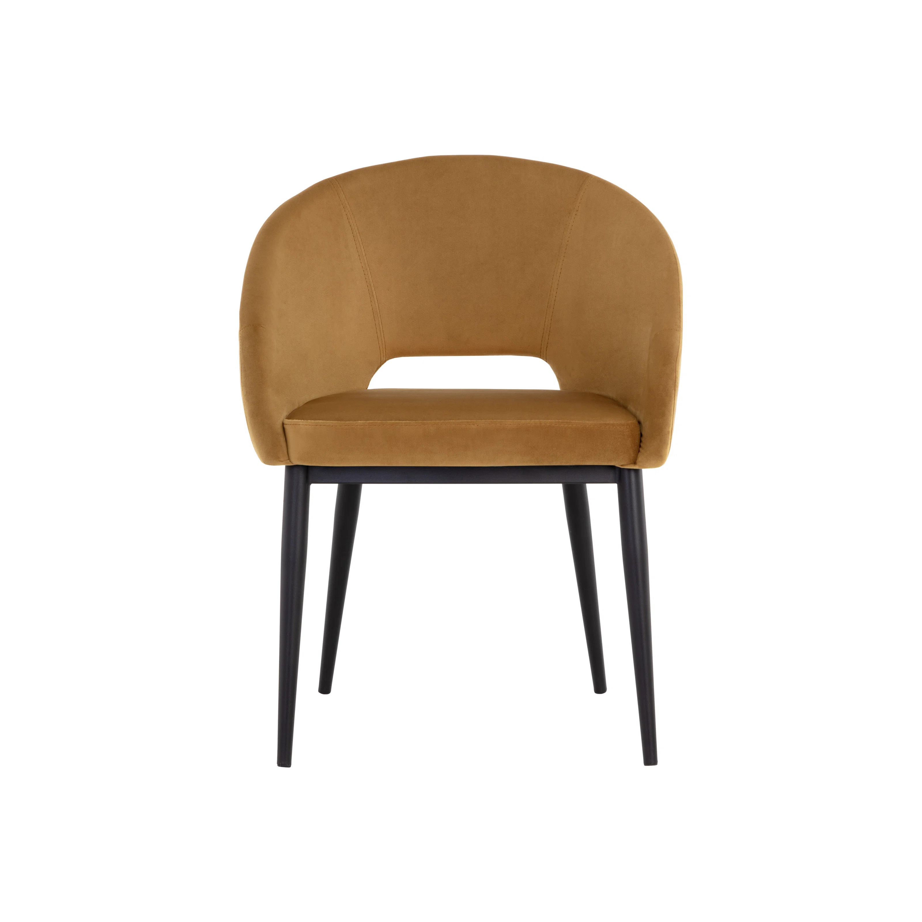 18'' H Velvet Upholstered Side Chair - Gold | Wayfair North America