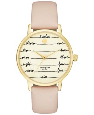 kate spade new york Women's Metro Vachetta Leather Strap Watch 34mm KSW1059 | Macys (US)