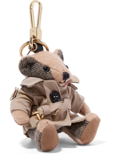 Checked cashmere keychain | NET-A-PORTER (US)