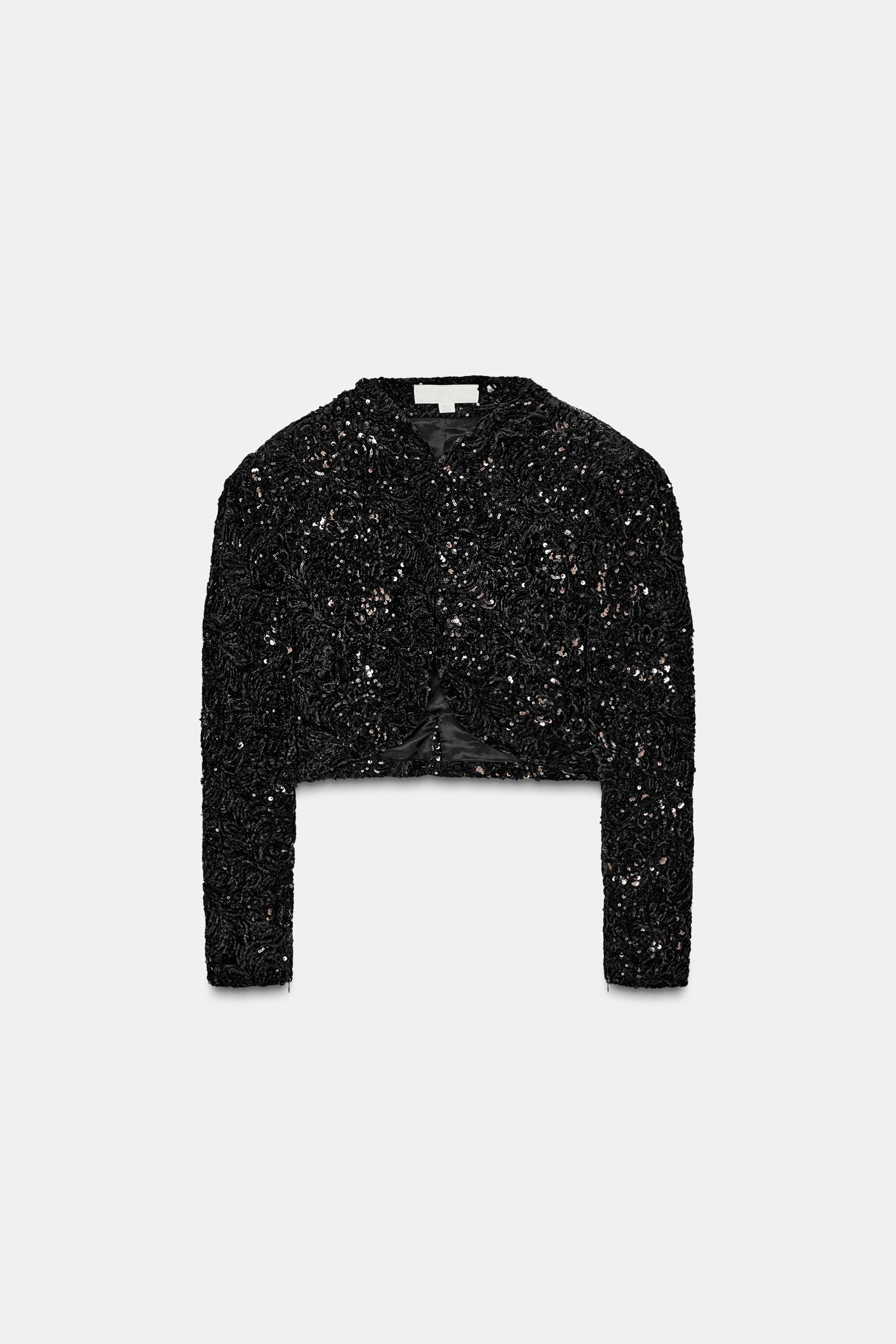 SEQUIN VOLUME SLEEVE JACKET | Zara UK