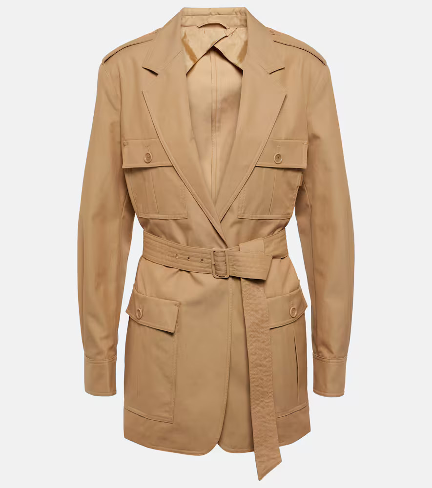 Max Mara Pacos belted cotton canvas jacket | Mytheresa (US/CA)