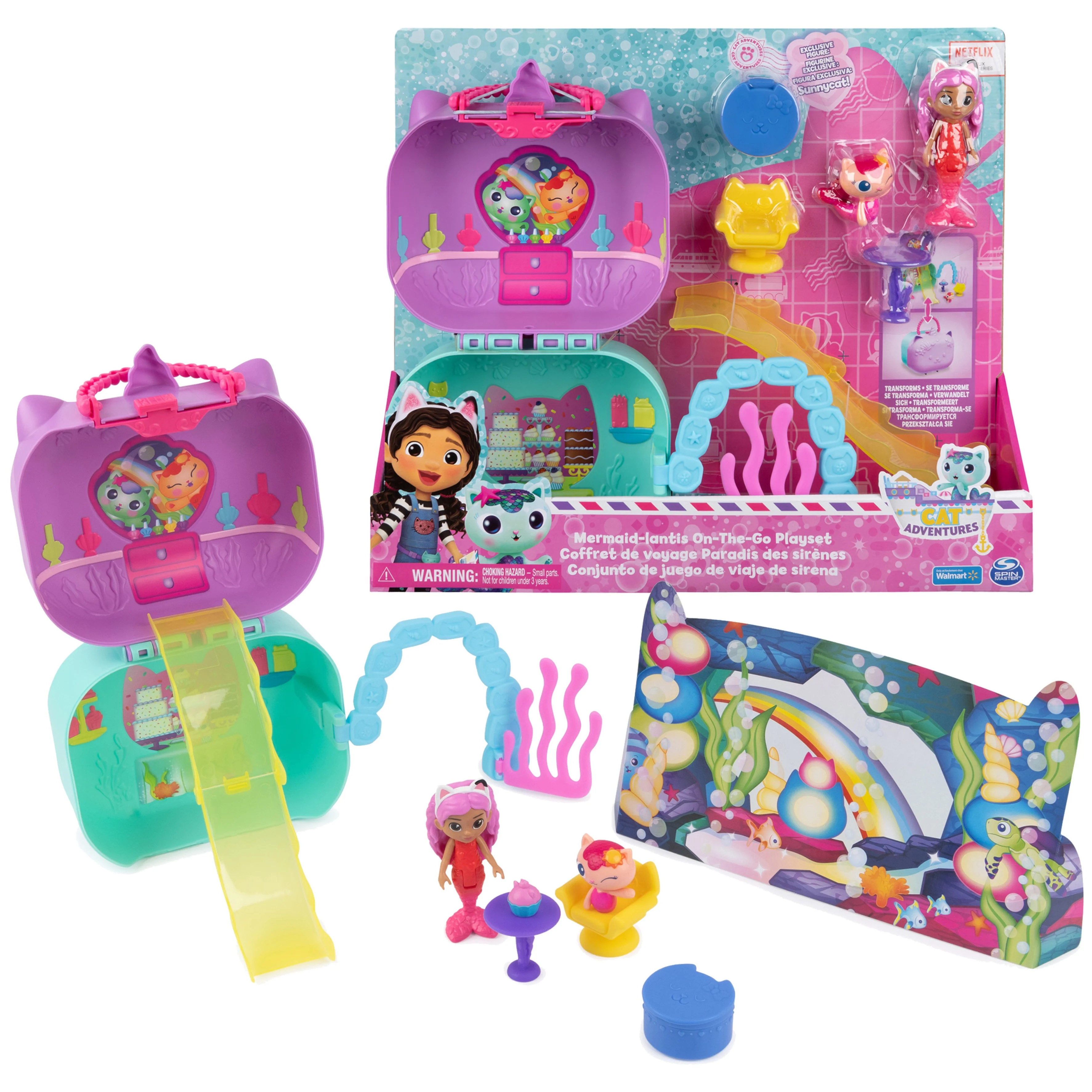 Gabby’s Dollhouse, Mermaid-lantis On-The-Go Playset | Walmart (US)