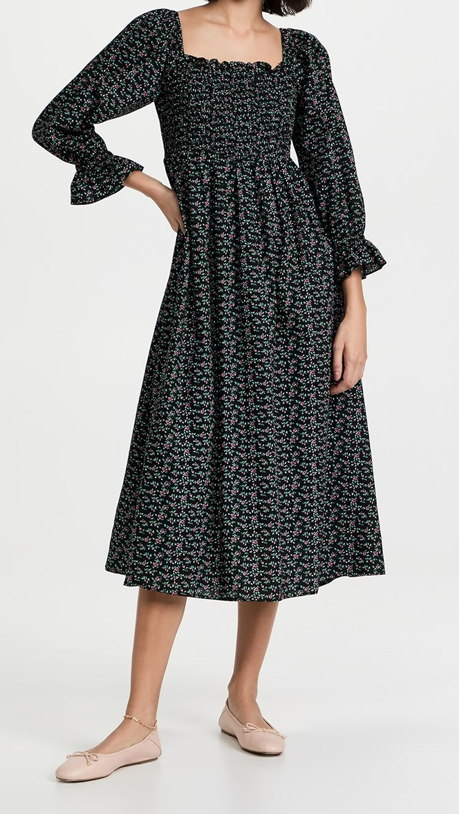 Floral Smocked Midi Dress | Shopbop