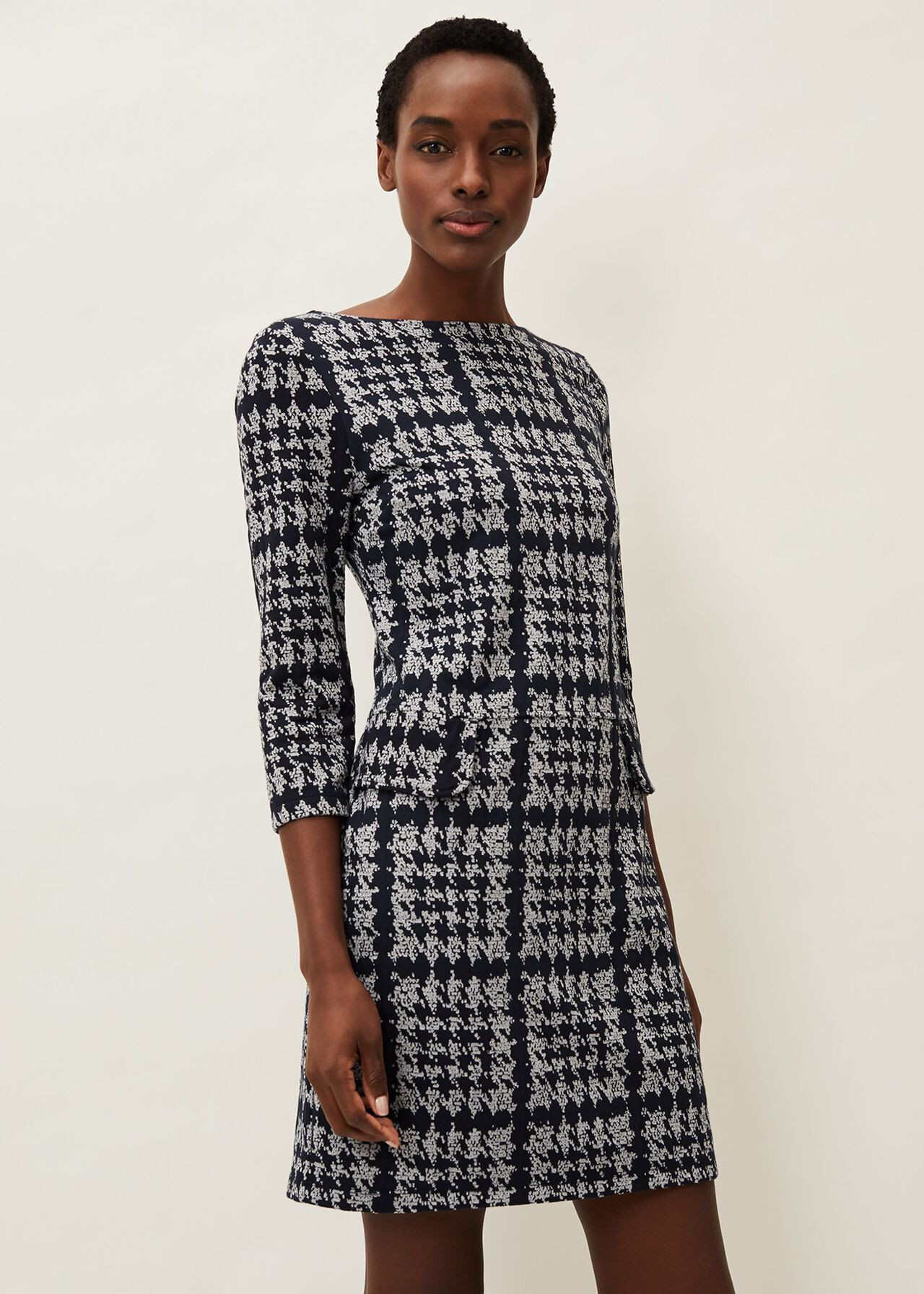 Amani Houndstooth Check Tunic Dress | Phase Eight (UK)