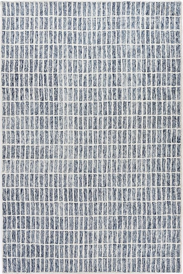 Hand-Tufted 100% Wool Area Rug – Unique Modern Geometric Grid Pattern, Soft Plush Textured Carp... | Amazon (US)