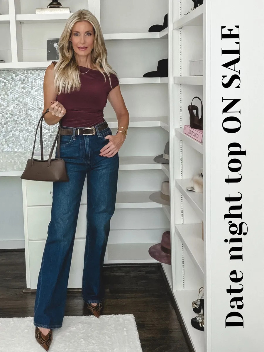 Sale Alert ✨ This fabulous off-the-shoulder top from Aritzia is on major sale, making it under $50 — perfect for date night or a girls' night out! It comes in tons of colors and runs true to size. I'm wearing an XS on top and a size 24 regular in the denim. Linked on my LTK. 

 

#LTKootd #LTKgrwm #LTKOver40