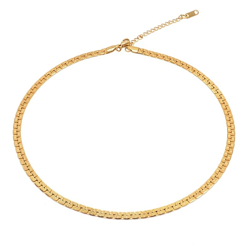 Flat Woven Snake Chain Necklace | Wolf and Badger (Global excl. US)