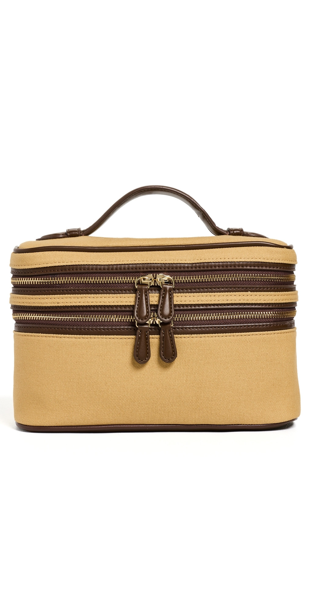 Stoney Clover Lane Double Zip Vanity Bag Canvas Tan One Size | Shopbop