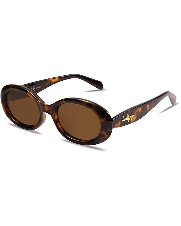 SOJOS Small Retro Oval Polarized Sunglasses for Women Men 90s Vintage Small Face UV400 Protection... | Amazon (US)