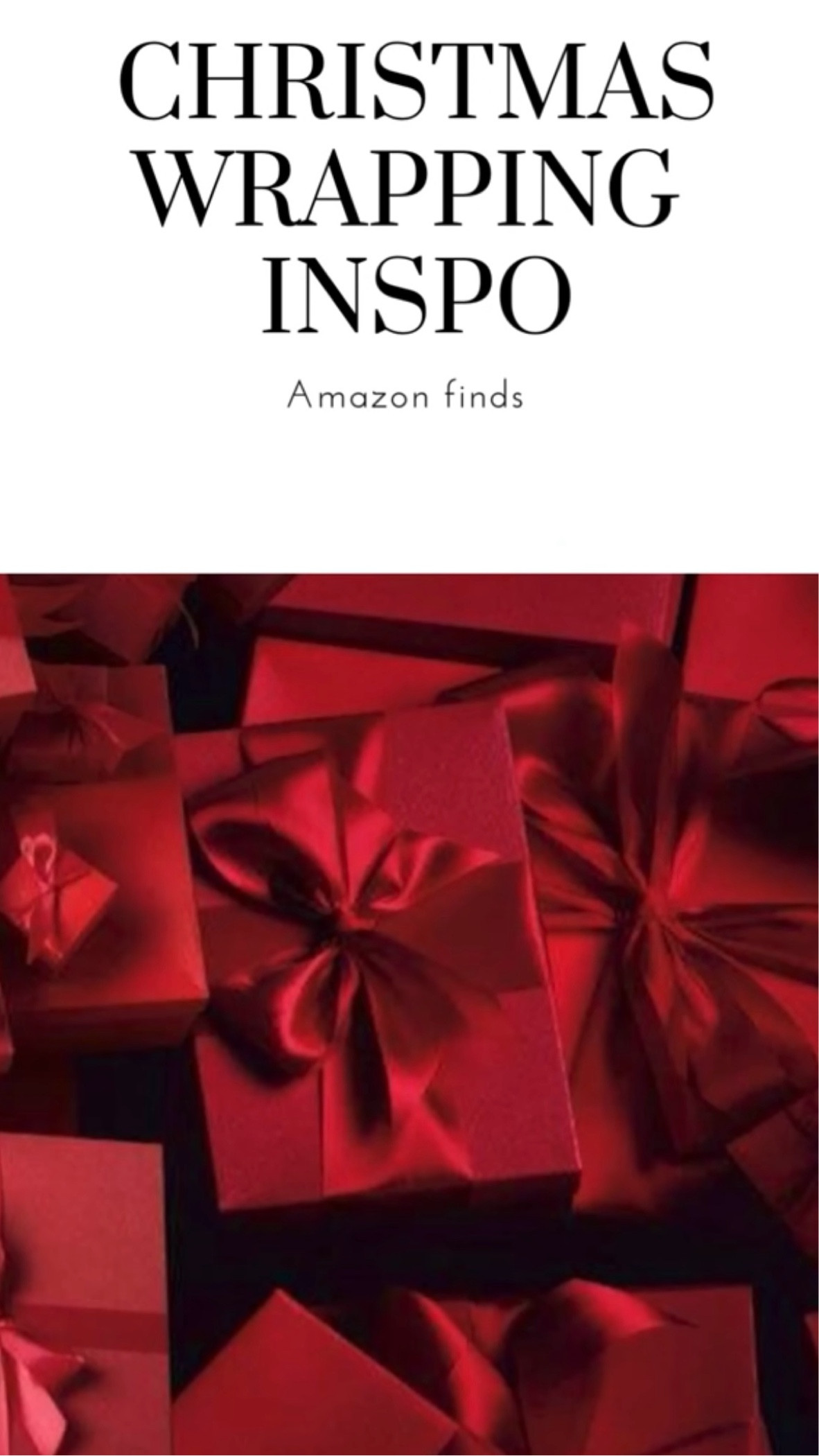 GIFT WRAPPING IDEA - RED MONOTONE

#LTKGiftGuide #LTKHoliday #LTKSeasonal