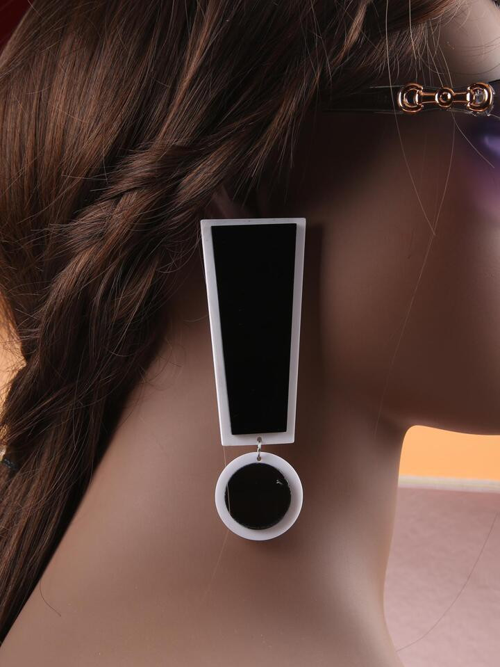 1pair Creative Exclamation Mark Drop Earrings For Women For Daily Decoration | SHEIN