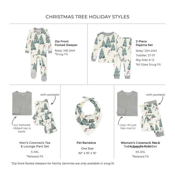 Christmas Matching Family Pajamas | Burts Bees Baby