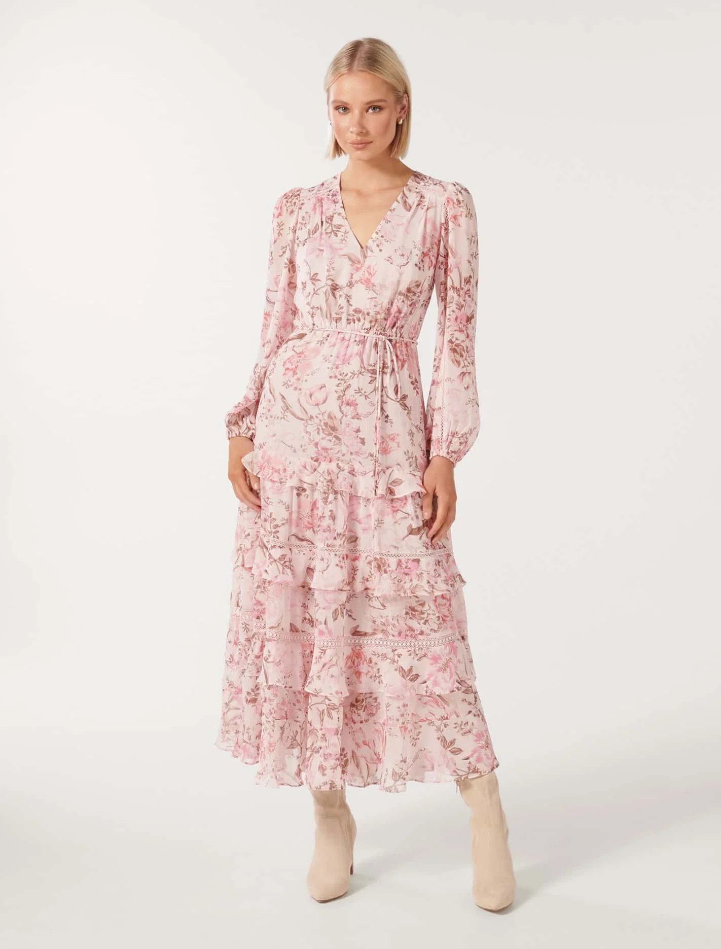 Locky Trim Detail Midi Dress | Forever New (AU)