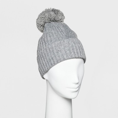 Women's Ribbed Cuff Pom Beanie - A New Day™ | Target