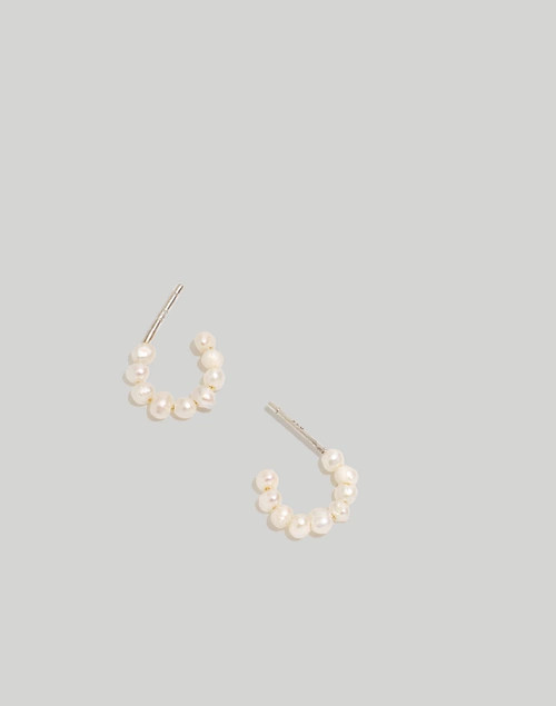 Freshwater Pearl Huggie Hoop Earrings | Madewell