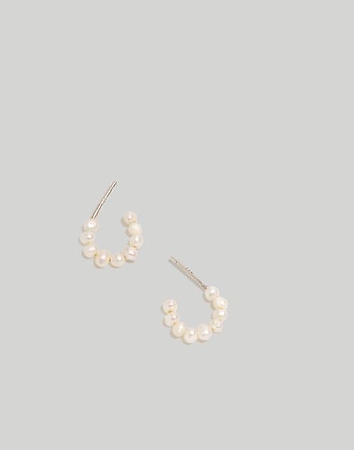 Freshwater Pearl Huggie Hoop Earrings | Madewell