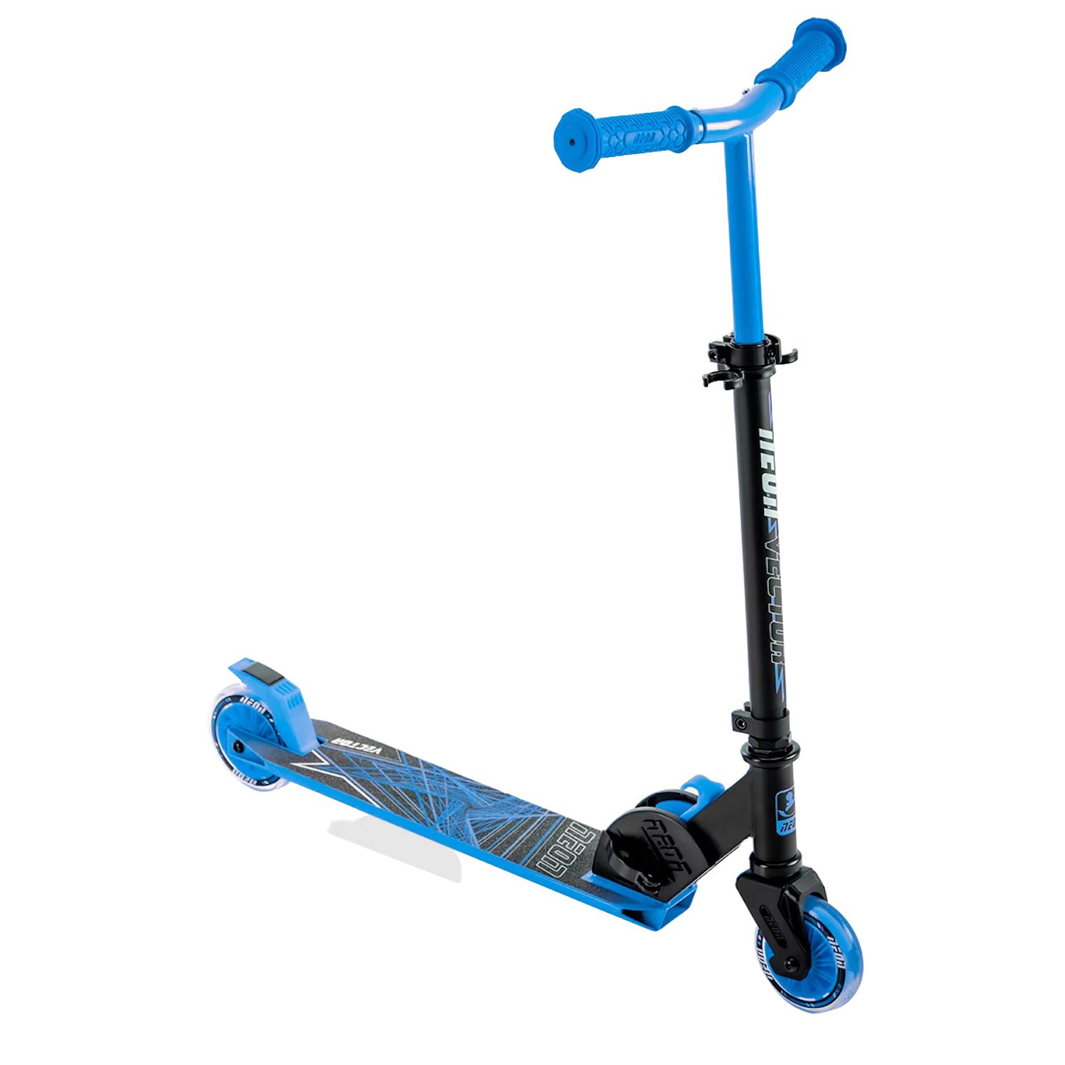 Neon Vector Folding Kid Scooter with Light up Wheels Blue from 5 years | Walmart (US)
