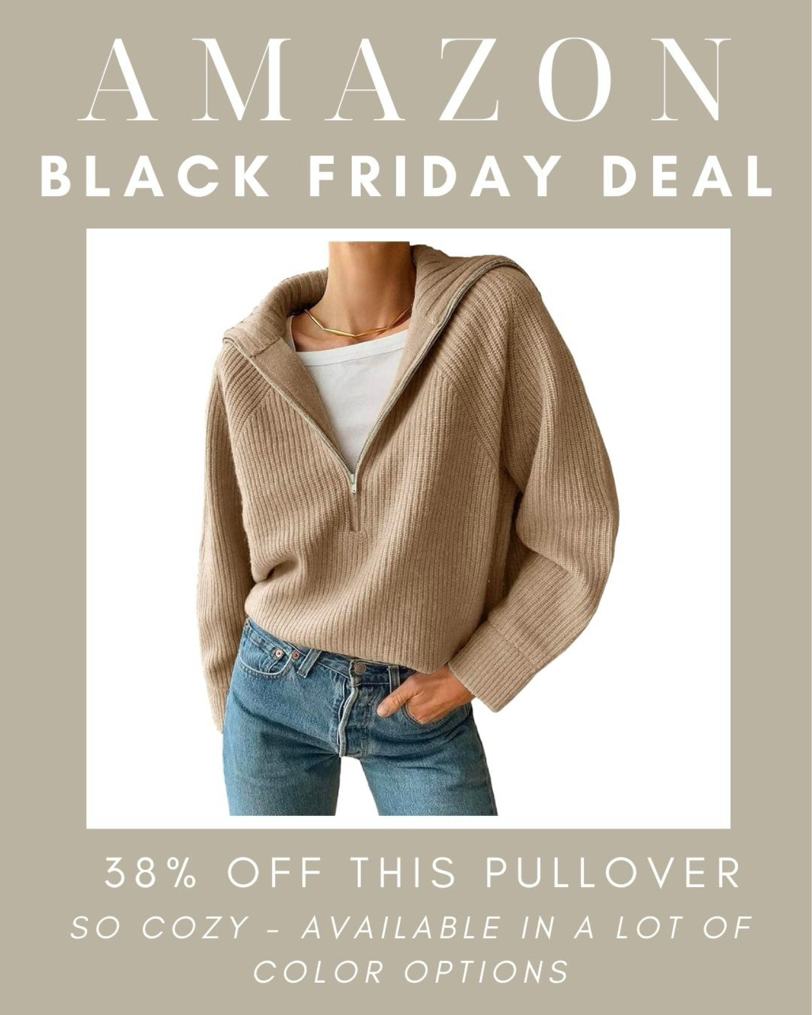 Love this half-zip pullover sweater! So comfortable and comes in a lot of great colors. Grab this one at 38% off. 

Half zip sweater, fall sweater, winter sweater, Amazon finds, Amazon sweater, Black Friday deals, Amazon finds, fall outfit, fall style, winter style, sweater weather, gift, gift for herr

#LTKfindsunder50 #LTKstyletip #LTKsalealert