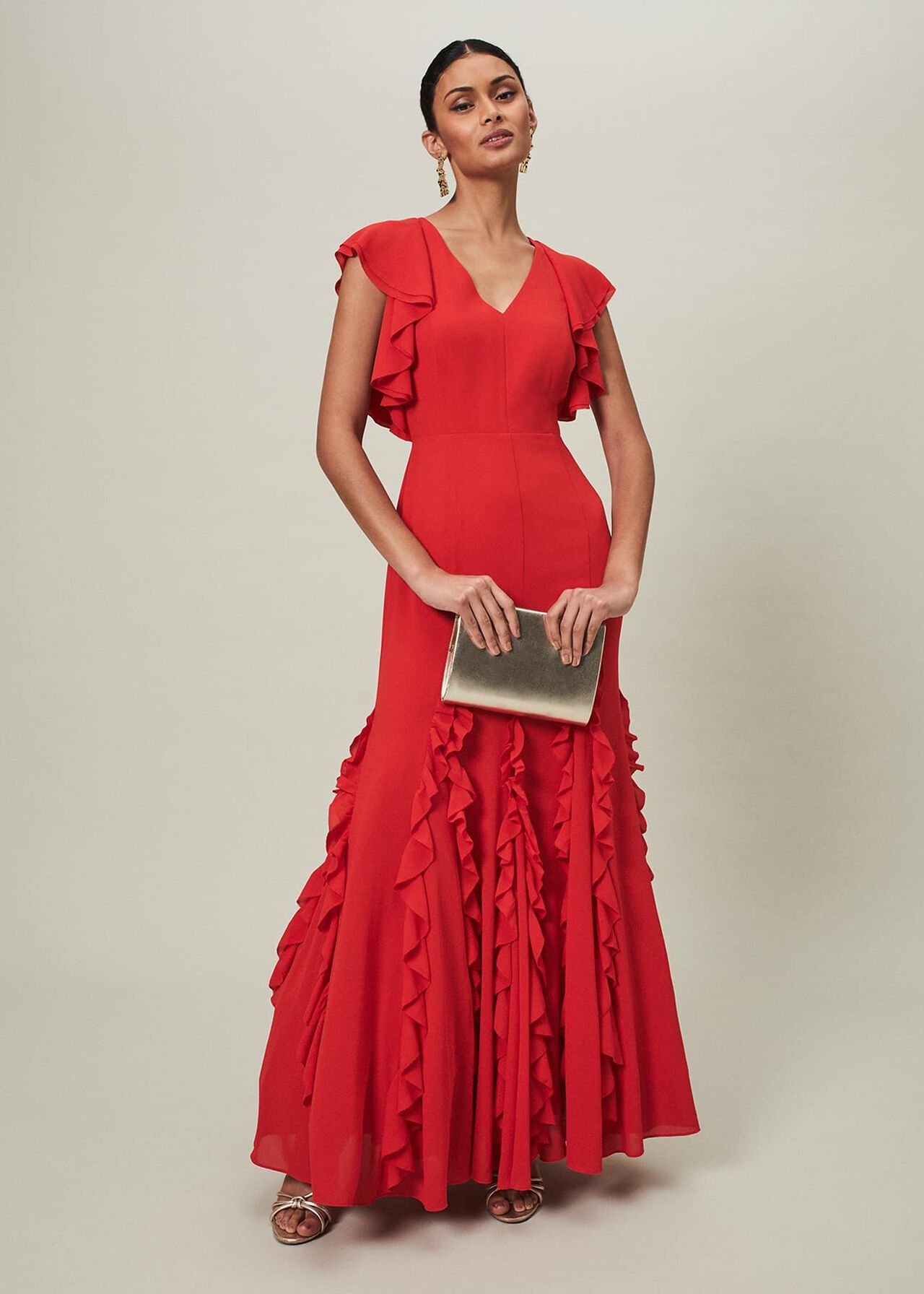 Donatella Ruffle Maxi Dress | Phase Eight (UK)