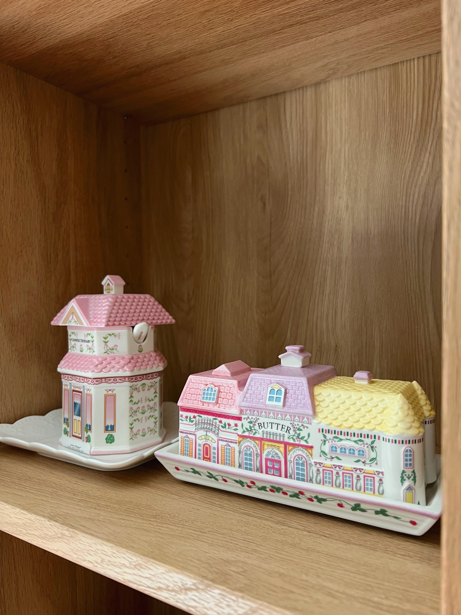 Lenox Spice Village collection Butter Dish and Sugar Creamer Set