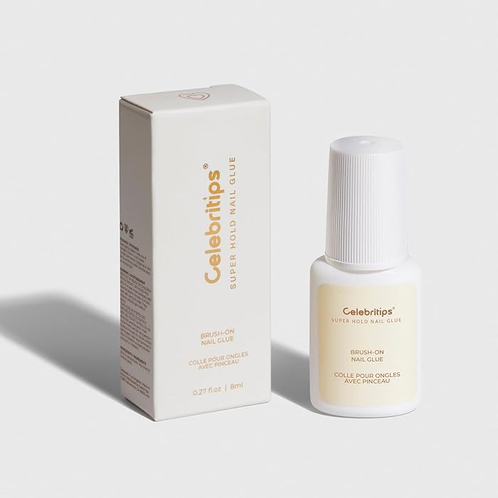 Super-Hold Nail Glue | Non-Toxic, Gentle | 8ml (0.27 fl.oz) (1 Bottle) | Amazon (US)