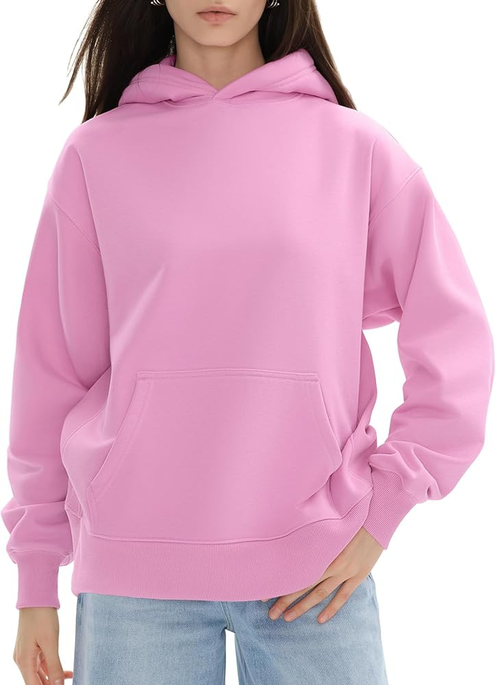 PUMIEY Womens Oversized Hoodies Cozy Fleece Sweatshirt with Pocket Long Sleeve Outfits Tops Fall ... | Amazon (US)