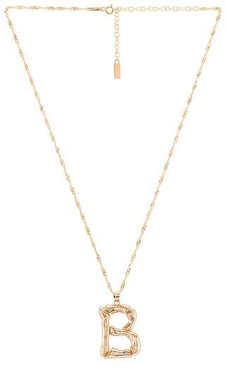 Natalie B Jewelry Initial B Necklace in Gold from Revolve.com | Revolve Clothing (Global)