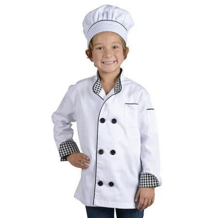 Chef Jacket & Hat One Size Fits Most Ages 4-8 Years | Walmart (US)