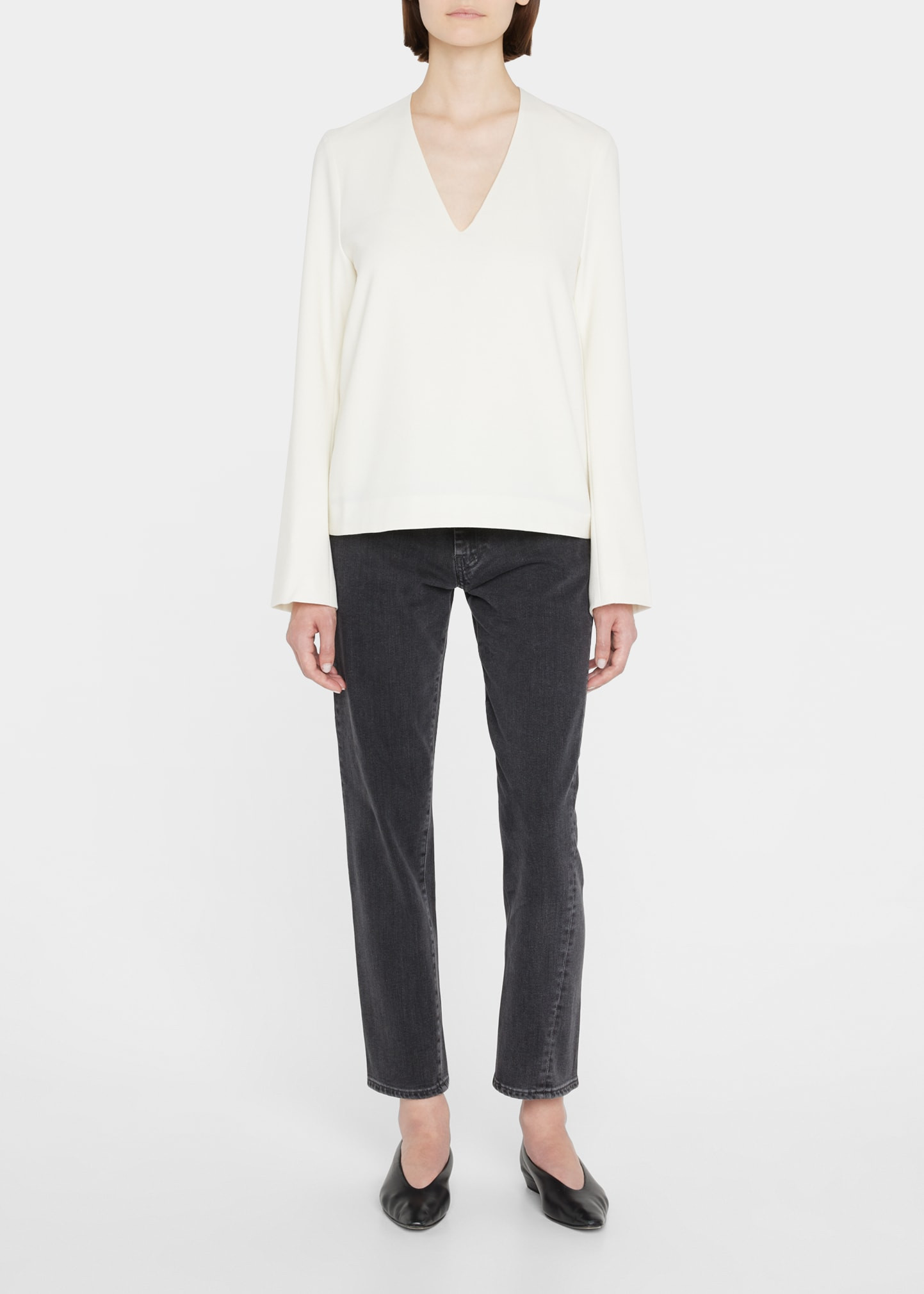 Structured Wool Crepe Top | Bergdorf Goodman