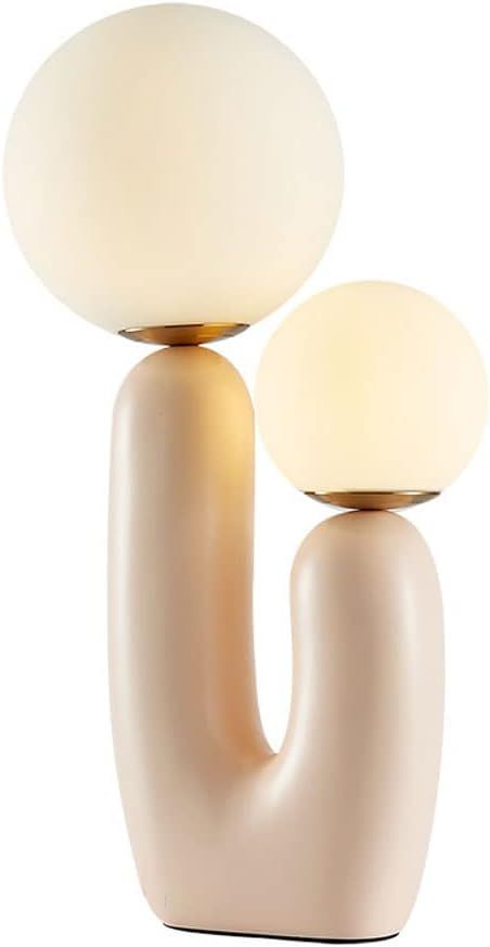 2-Lights Nordic Simplicity Resin Table Lamp Post-Modern Creative Glass Desk Light G9 Bedroom Beds... | Amazon (US)