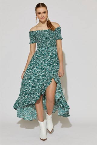 Norah Green Ditsy Floral Off The Shoulder Maxi Dress | Francesca's