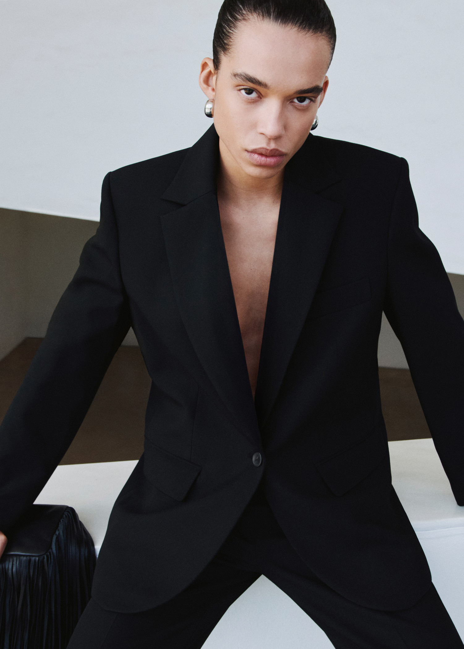 Straight suit jacket with lapel pockets - Women | MANGO USA | Mango (US/MX/AU)