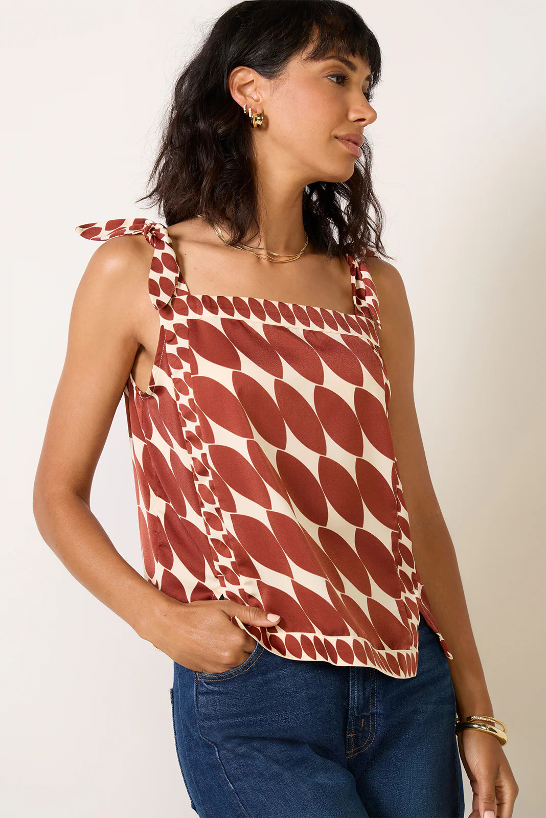 Kinsley Geo Print Top | Evereve