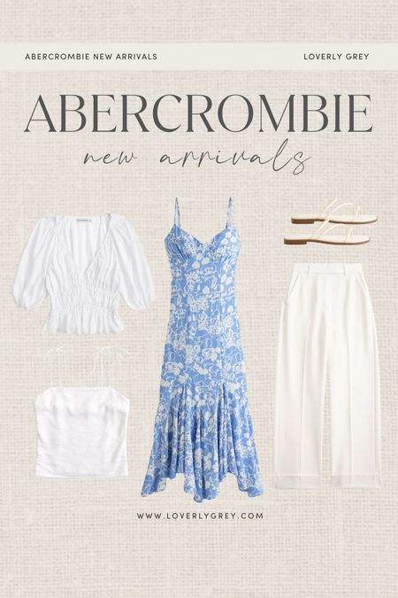 Abercrombie new arrivals. This mermaid dress and white sandals are great for a summer date night look. Loverly Grey, Abercrombie 

#LTKStyleTip #LTKSeasonal #LTKBeauty