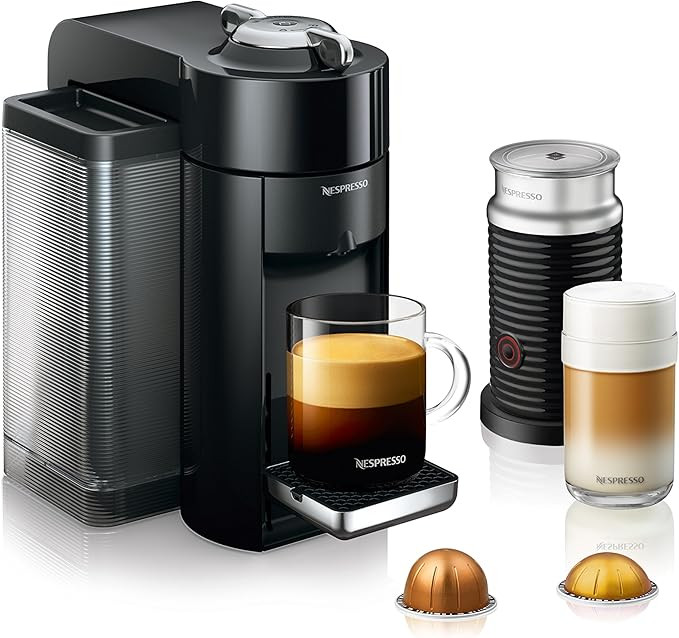 Nespresso Vertuo Coffee and Espresso Machine Bundle by De'Longhi with Aeroccino Milk Frother and ... | Amazon (US)