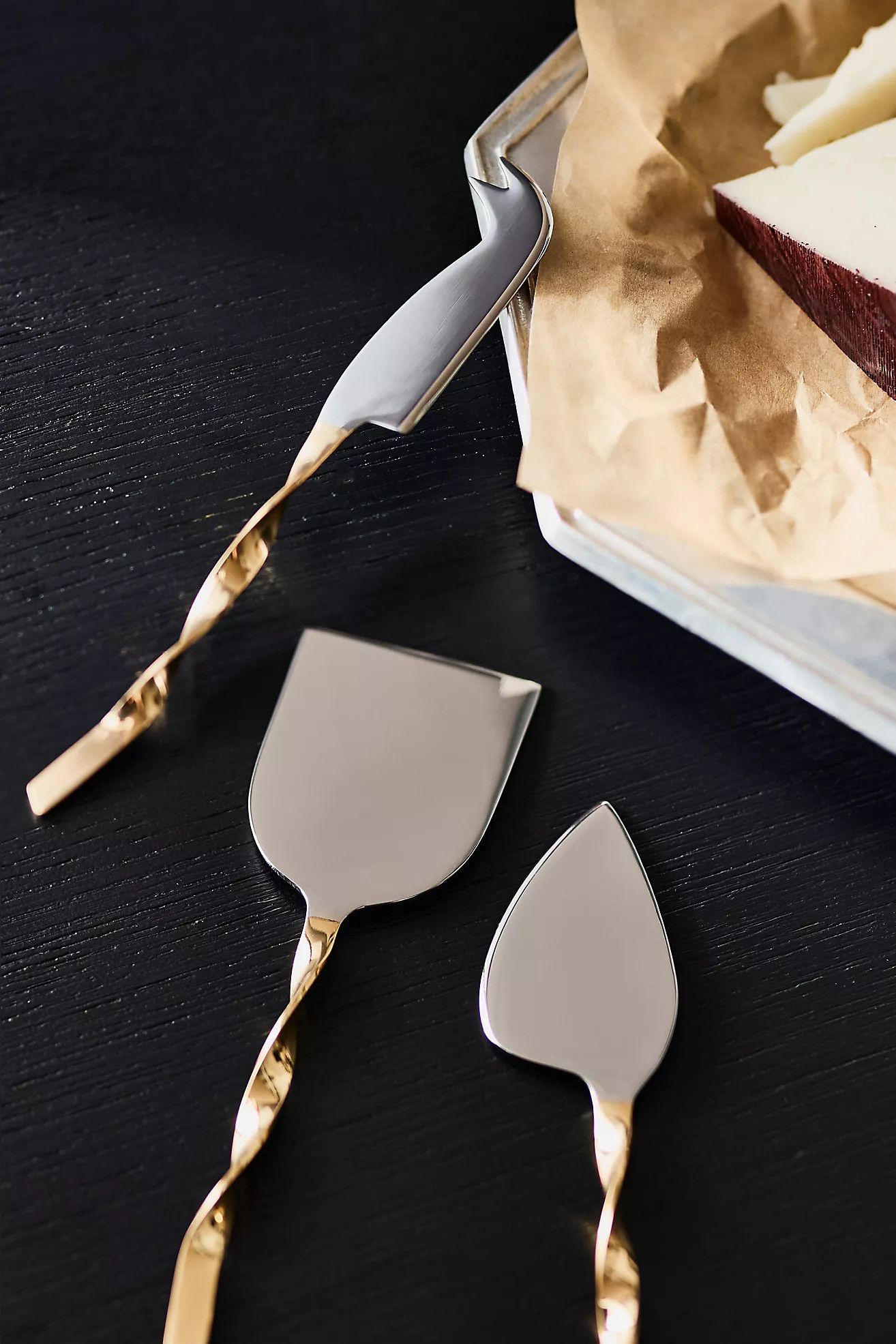 Paulina Metal Cheese Knives, Set of 3 | Anthropologie (US)