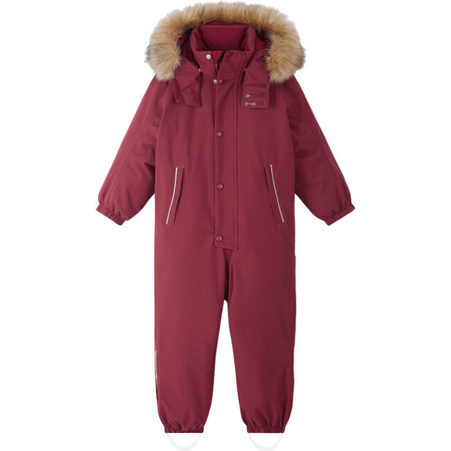 Stavanger Reimatec Winter Snowsuit With Detachable Faux Fur Trim Hood, Jam Red | Maisonette