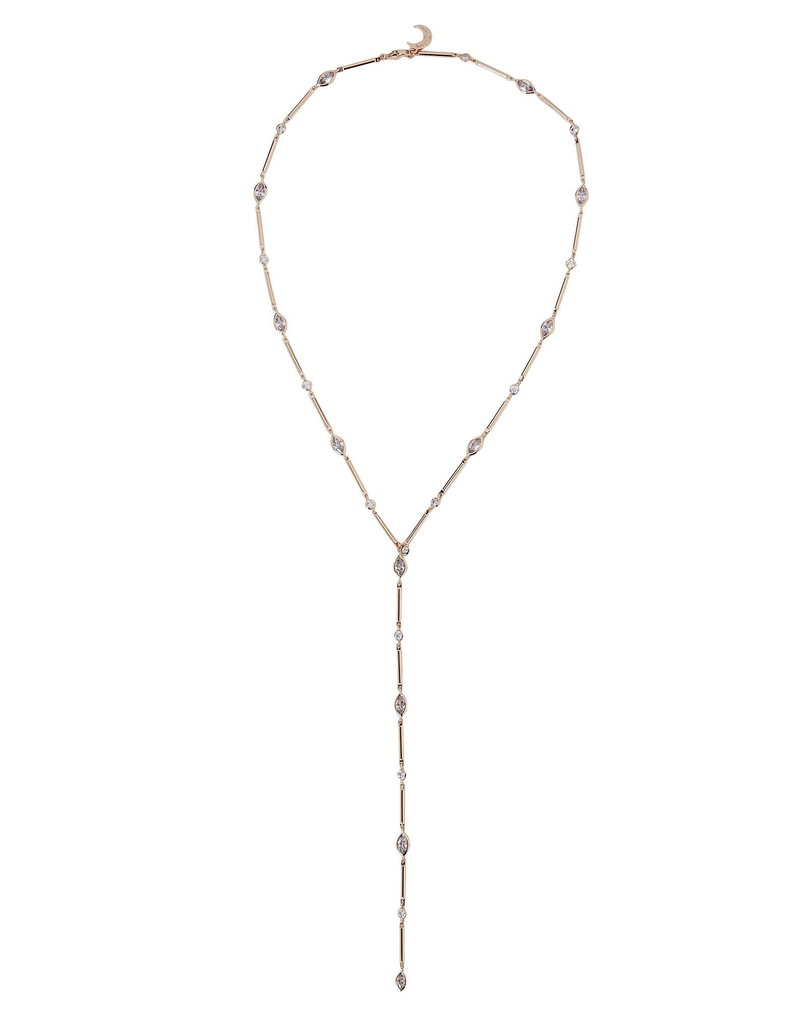 Jules Crystal Lariat Necklace | INTERMIX