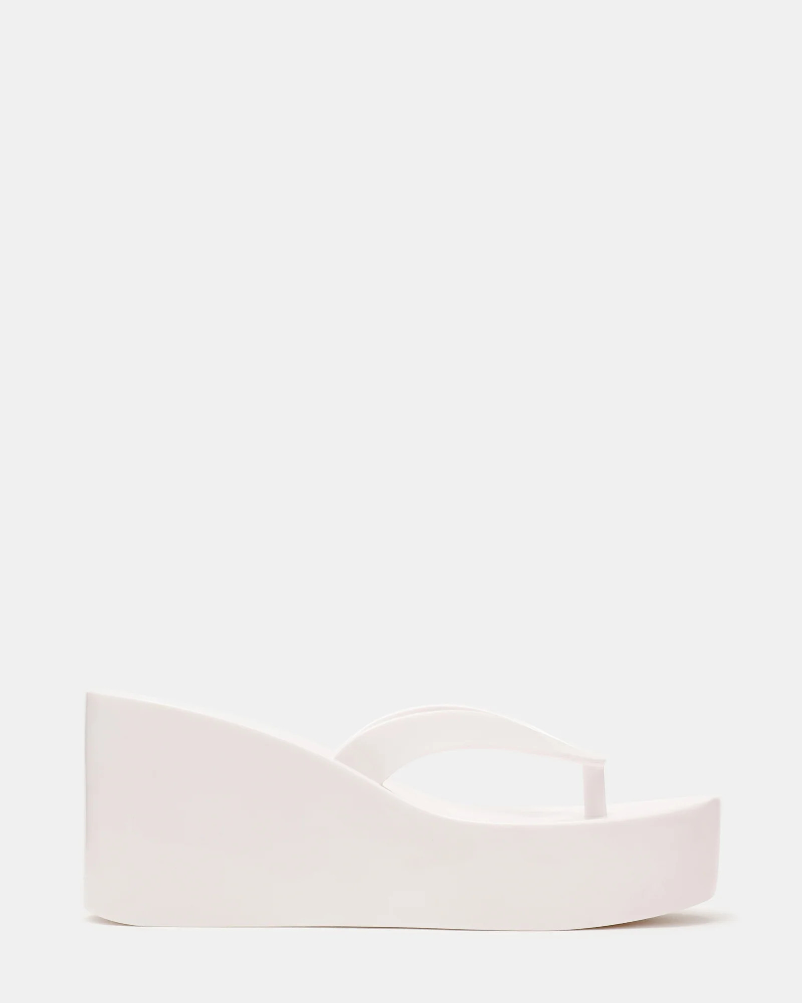 JELLA White Thong Wedge Women's Platform Sandal | Steve Madden (US)