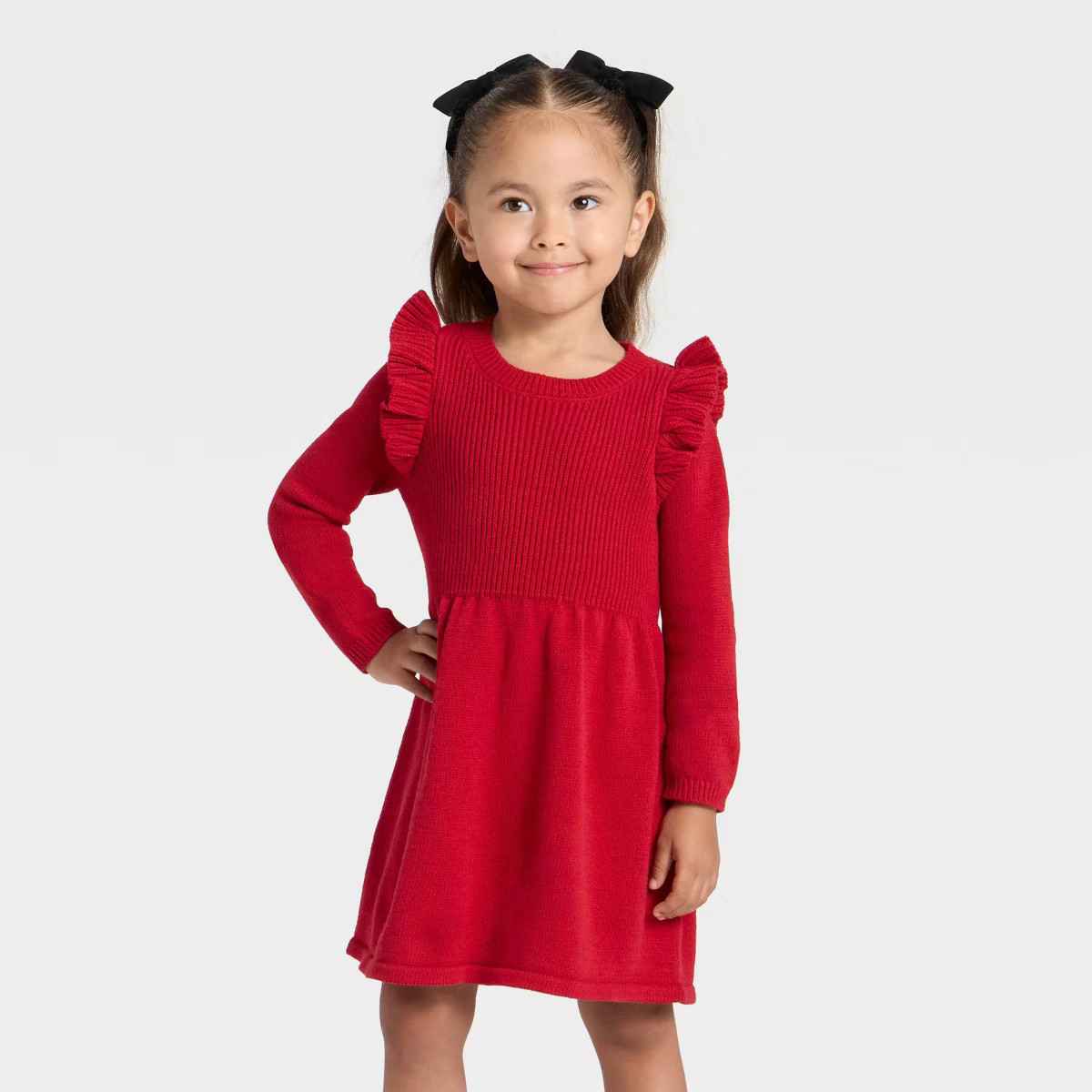 Toddler Girls' Long Sleeve Solid Sweater Dress - Cat & Jack™ | Target