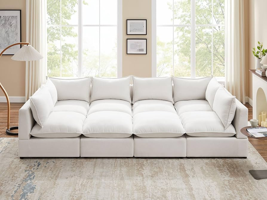 Modular Sectional Sofa, 8 Seater Sleeper Sectional Sofa Modular Sectional Couch for Living Room, ... | Amazon (US)
