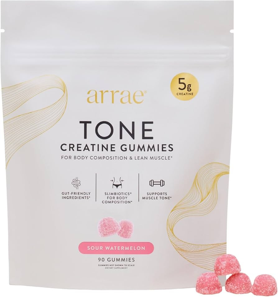 Arrae Tone Gummies – Creatine Monohydrate 5g for Women – Support Lean Muscle, Strength & Reco... | Amazon (US)