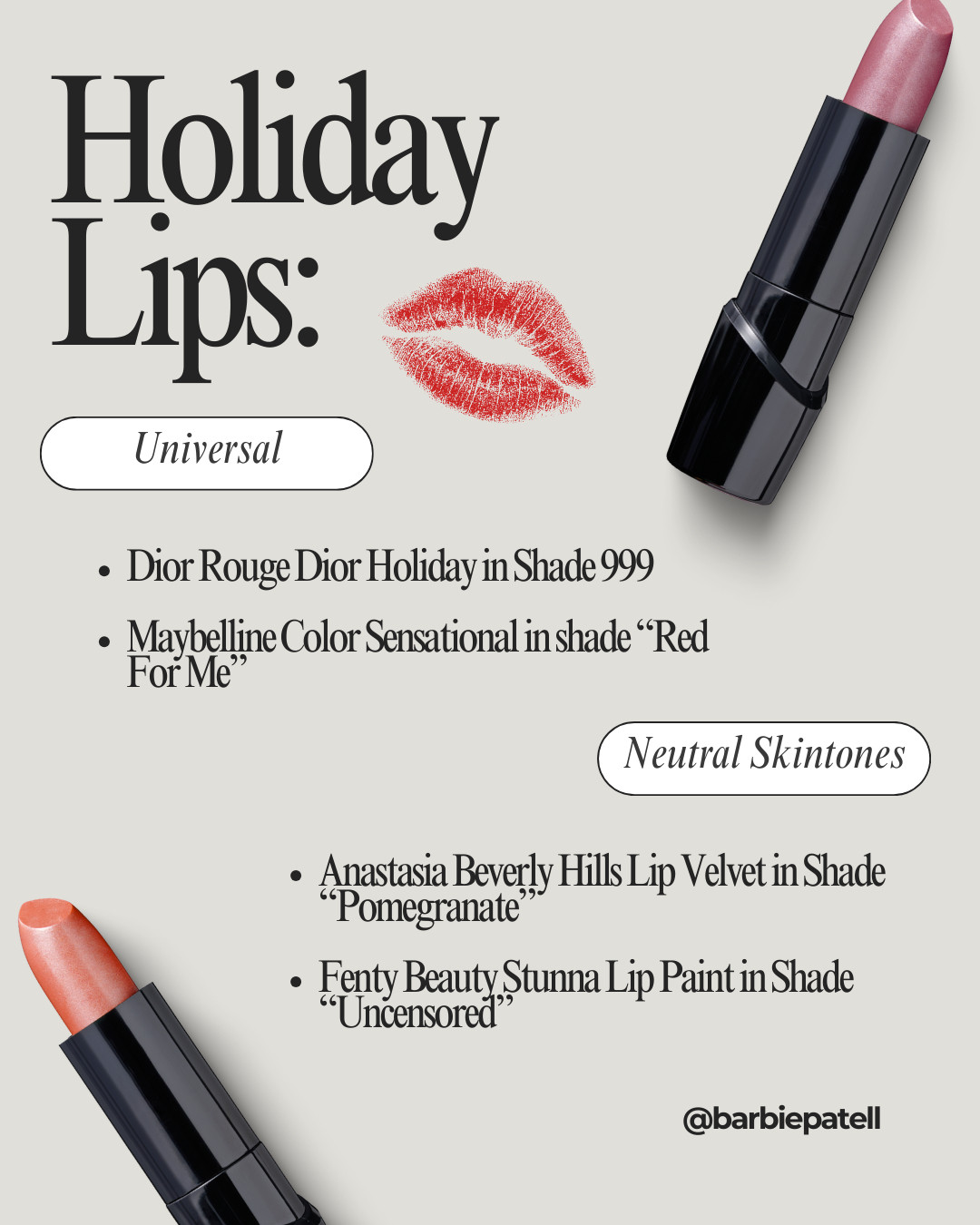 Holiday Lips 

 #LTKGiftGuide #LTKHoliday #LTKSeasonal