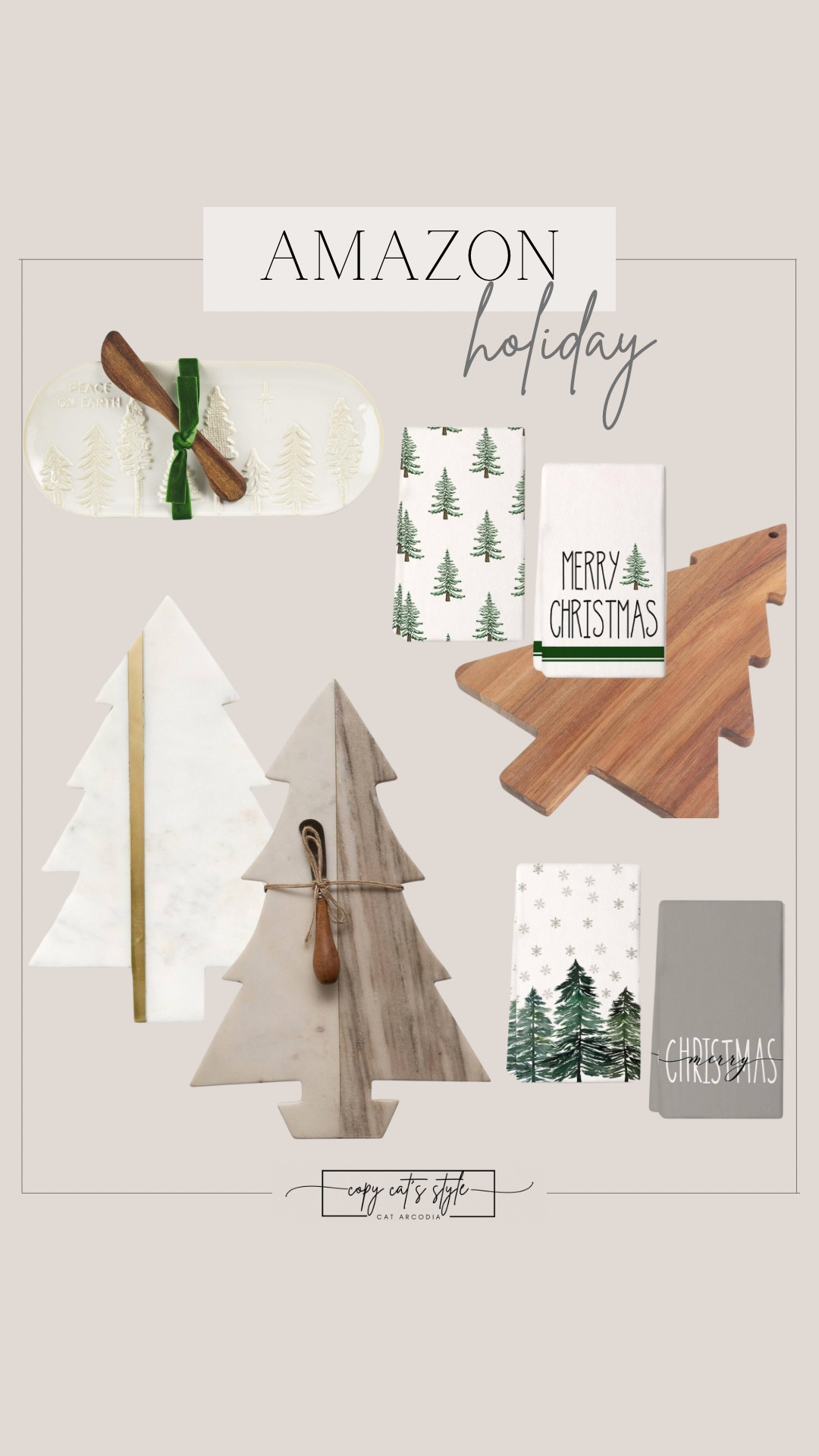 Amazon holiday, Christmas kitchen towel sets, holiday dish towels, Christmas tree charcuterie board, Christmas cutting boards, stoneware Christmas dish, marble cheese cutting board, Christmas tree wood cutting board 

#LTKHoliday #LTKSeasonal #LTKFindsUnder50