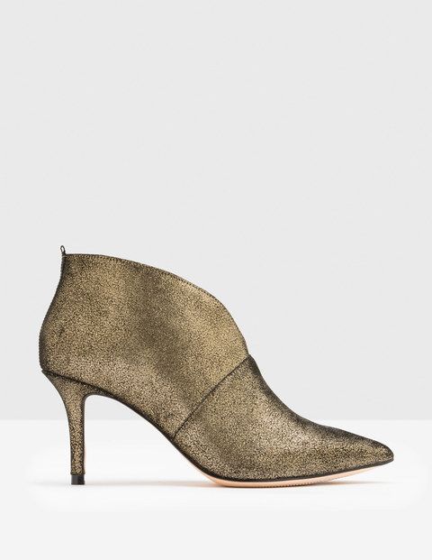 Alexa Heeled Boots Antique Gold Crackle Metallic Women Boden | Boden (US)