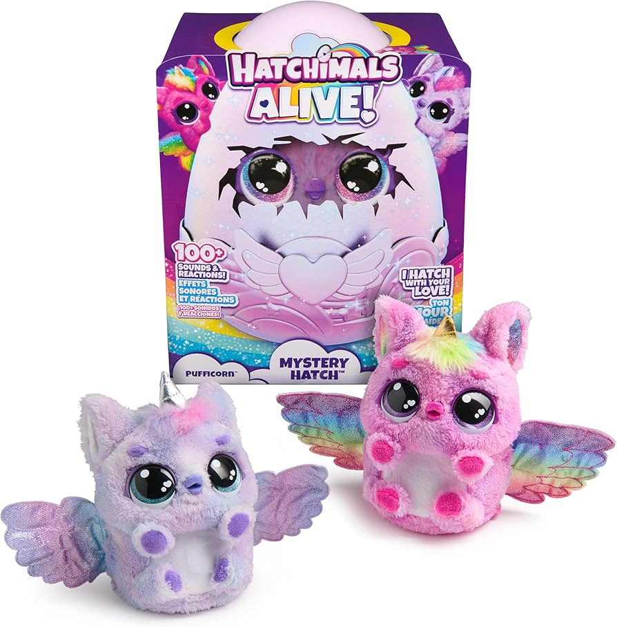 Hatchimals Alive, Mystery Hatch Pufficorn, Surprise Interactive Toy & Egg with Mist, Lights & Sou... | Amazon (US)