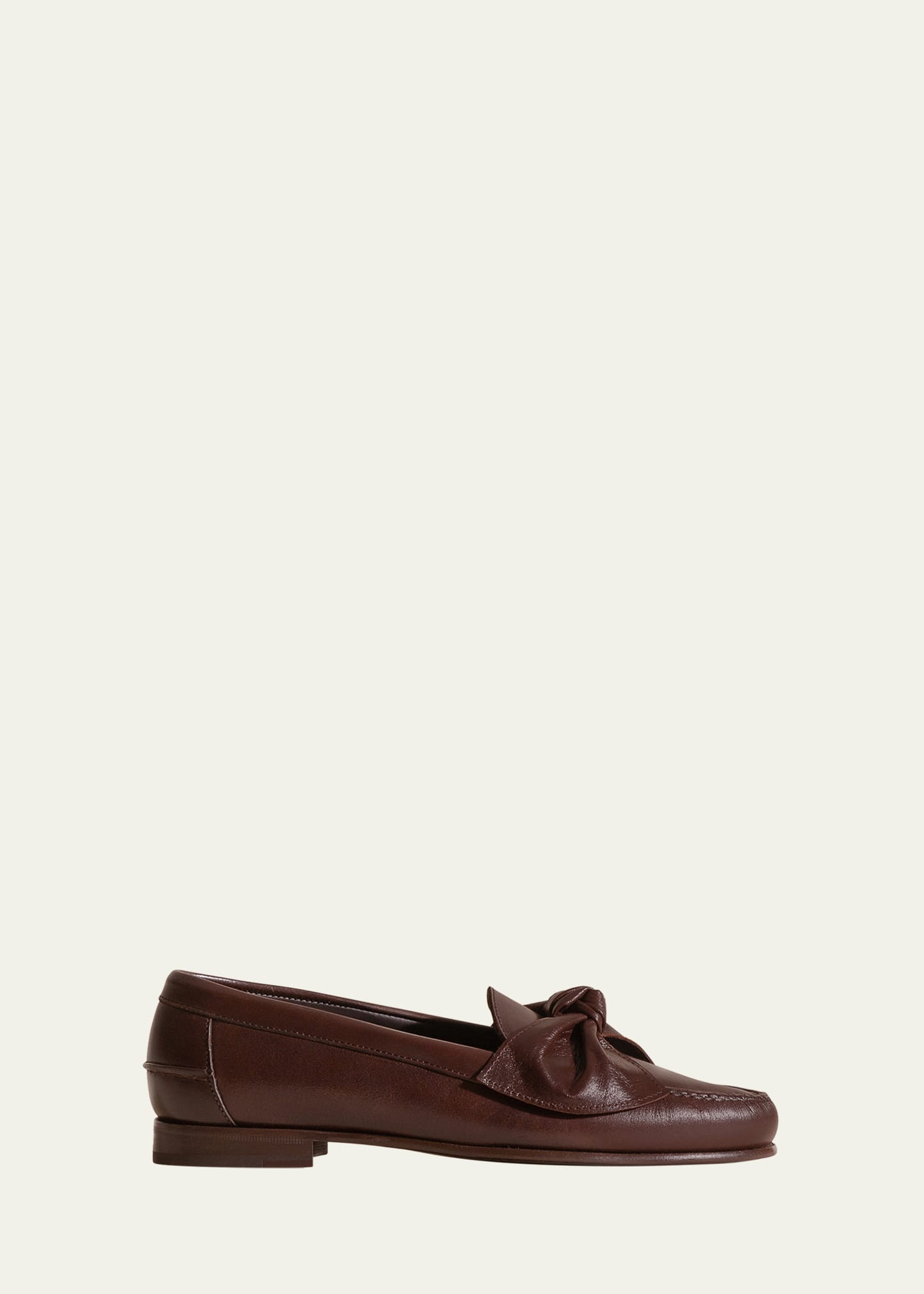 HEREU Corbati Bow Leather Loafers | Bergdorf Goodman