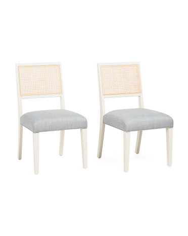 Set Of 2 17x34 Cane Dining Chairs | TJ Maxx